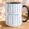 Custom Striped Accent Mug Personalized Dad Fathers Day Coffee Cup