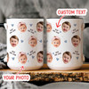 Custom Baby Face Accent Mug Personalized Text New Parents Gift