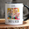 Custom Photo Accent Mug Personalized Best Dad Ever Kids Gift Cup