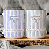 Custom Mom Est Striped Accent Mug Personalized Mothers Day Keepsake