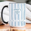 Custom Mom Est Striped Accent Mug Personalized Mothers Day Keepsake