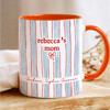 Custom Mom Est Striped Accent Mug Personalized Mothers Day Keepsake