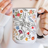 Custom Floral Family Hands Accent Mug Personalized Mom Mothers Day