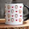 Custom Baby Face Photo Heart Accent Mug Dad Fathers Day Gift
