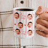 Custom Photo Baby Face Accent Mug Dad Fathers Day Gift Cup
