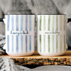 Custom Striped White Mug Personalized Dad Fathers Day Coffee Cup