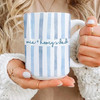Custom Striped White Mug Personalized Dad Fathers Day Coffee Cup