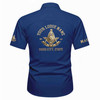 Customized Name, Lodge and Number Silver Past Master Emblem Freemason Workwear Short Sleeve Shirt M-5XL