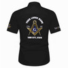 Personalized Name, Lodge and Number Master Mason Freemasonic Workwear Short Sleeve Shirt M-5XL