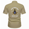 Personalized Name, Lodge and Number Master Mason Freemasonic Workwear Short Sleeve Shirt M-5XL