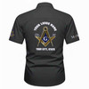 Personalized Name, Lodge and Number Master Mason Freemasonic Workwear Short Sleeve Shirt M-5XL