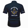 Personalized Name, Lodge and Number Master Mason Freemasonic Workwear Short Sleeve Shirt M-5XL