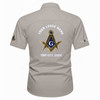 Personalized Name, Lodge and Number Master Mason Freemasonic Workwear Short Sleeve Shirt M-5XL