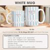 Custom Mom Est Striped White Mug Personalized Mothers Day Keepsake