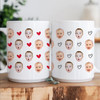 Custom Baby Face Photo Heart White Mug Dad Fathers Day Gift