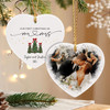 Custom Our First Christmas Married Ceramic Ornament, Mr & Mrs Photo Keepsake