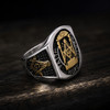 Master Masonic Silver Golden Freemason Compass Square Stainless Ring