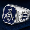 Freemason Masonic Square and Compass Stainless Steel Ring