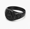 All Seeing Eye Sacred Geometry Stainless Signet Ring