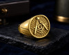Freemason Square and Compass Master Mason Stainless Steel Ring