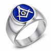 Master Mason Brotherhood Masonic Stainless Signet Ring