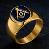 Master Mason Brotherhood Masonic Stainless Signet Ring