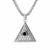 Masonic Eye of Providence Pyramid Pendant Necklace