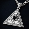 Masonic Eye of Providence Pyramid Pendant Necklace