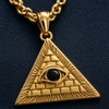 Masonic Eye of Providence Pyramid Pendant Necklace