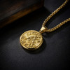 Masonic Master Mason Square Compass Medallion Pendant Necklace