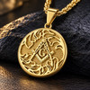 Masonic Master Mason Square Compass Medallion Pendant Necklace