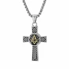 Masonic Free and Accepted Masons Celtic Cross Pendant Necklace