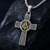 Masonic Free and Accepted Masons Celtic Cross Pendant Necklace