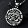 Masonic Eye of Providence Medallion Pendant Necklace
