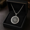 Masonic Eye of Providence Rhinestone Round Pendant Necklace