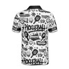 Personalized Pickleball Polo Shirt, Graffiti Pickleball Shirt, Custom Name Player Gift, Street Art Sports, Men's Polo Shirt S-5XL