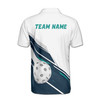 Personalized Pickleball Polo Shirt, Custom Name & Team Pickleball Jersey, Navy Teal Sports Design, Men's Polo Shirt S-5XL