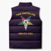 Customized Pentagon Down Order of the Eastern Star OES Chapter Puffer Vest Jacket M-8XL