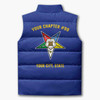 Customized Pentagon Down Order of the Eastern Star OES Chapter Puffer Vest Jacket M-8XL