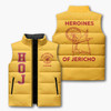 Customized Name, Court and Number Heroines of Jericho HOJ Puffer Vest Jacket M-8XL