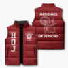 Customized Name, Court and Number Heroines of Jericho HOJ Puffer Vest Jacket M-8XL