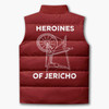 Customized Name, Court and Number Heroines of Jericho HOJ Puffer Vest Jacket M-8XL