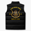Personalized Daughters of Isis Puffer Vest, Custom DOI Court Name Jacket, DOI Sister Gift, Masonic Women Vest, Plus Size M-8XL