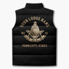 Personalized Master Mason Puffer Vest, Custom Masonic Lodge Name Jacket, Freemason Gift, Masonic Vest, Plus Size M-8XL