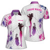 personalized-women's-golf-polo-shirt-female-golfer-silhouette-colorful-splatter-s-5xl-1