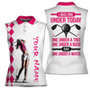 personalized-name-one-under-today-pink-golf-sleeveless-women's-polo-shirt-xs-4xl-1