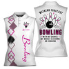 custom-name-weekend-forecast-bowling-pink-sleeveless-women's-polo-shirt-xs-4xl-1