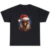Funny Rooster Wearing Santa Hat Tee, Christmas Rooster Unisex T-shirt