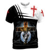 Amen Knights Templar Fight For Jesus Lion Grunge Men's T-shirt S-5XL