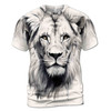Grunge Lion Faith Retro Men's T-shirt S-5XL
